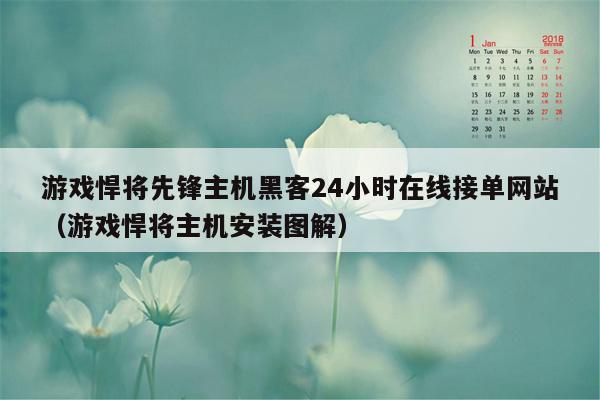 游戏悍将先锋主机黑客24小时在线接单网站（游戏悍将主机安装图解）