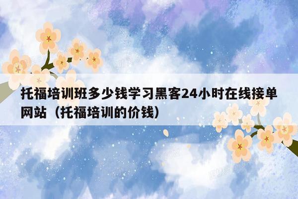 托福培训班多少钱学习黑客24小时在线接单网站（托福培训的价钱）