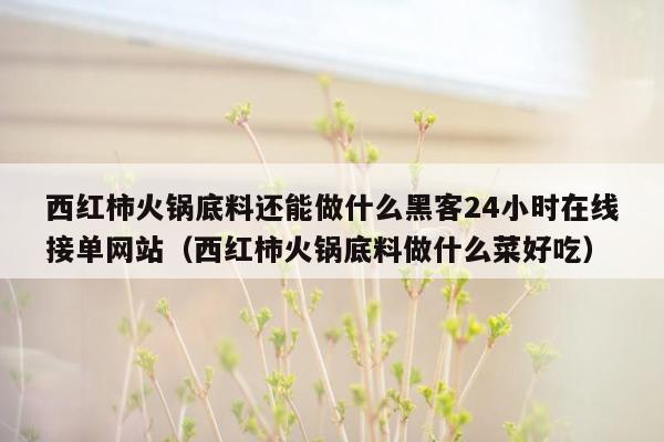 西红柿火锅底料还能做什么黑客24小时在线接单网站（西红柿火锅底料做什么菜好吃）