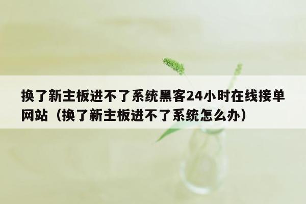 换了新主板进不了系统黑客24小时在线接单网站（换了新主板进不了系统怎么办）