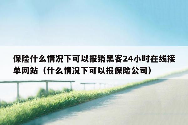 保险什么情况下可以报销黑客24小时在线接单网站（什么情况下可以报保险公司）