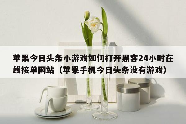 苹果今日头条小游戏如何打开黑客24小时在线接单网站（苹果手机今日头条没有游戏）