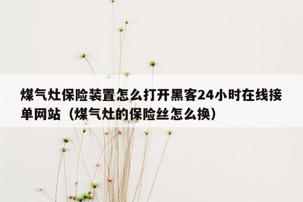 煤气灶保险装置怎么打开黑客24小时在线接单网站（煤气灶的保险丝怎么换）