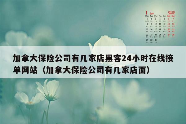 加拿大保险公司有几家店黑客24小时在线接单网站（加拿大保险公司有几家店面）