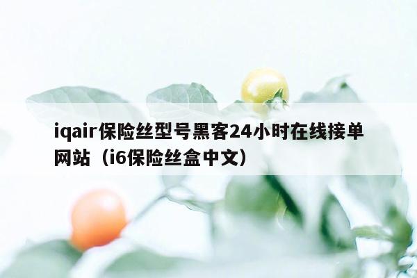 iqair保险丝型号黑客24小时在线接单网站（i6保险丝盒中文）