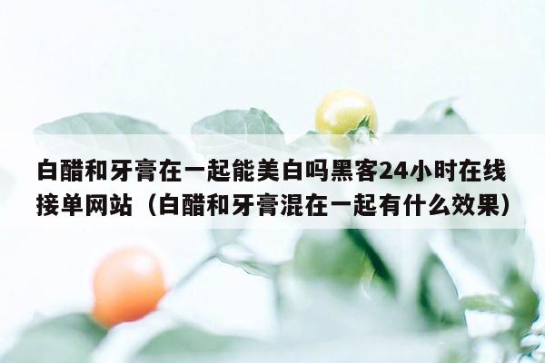 白醋和牙膏在一起能美白吗黑客24小时在线接单网站（白醋和牙膏混在一起有什么效果）