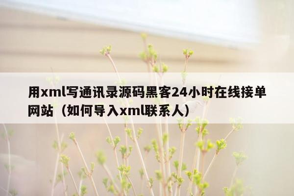 用xml写通讯录源码黑客24小时在线接单网站（如何导入xml联系人）