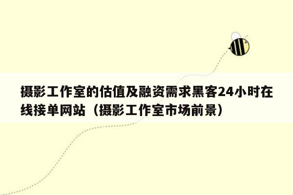 摄影工作室的估值及融资需求黑客24小时在线接单网站（摄影工作室市场前景）