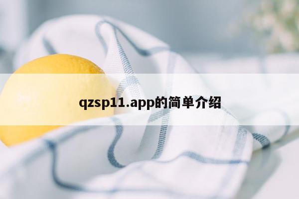 qzsp11.app的简单介绍