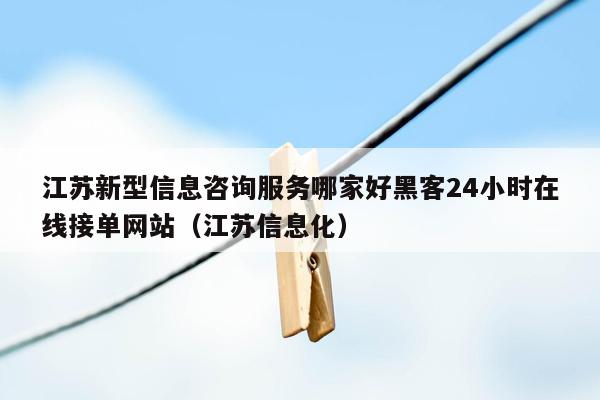 江苏新型信息咨询服务哪家好黑客24小时在线接单网站（江苏信息化）