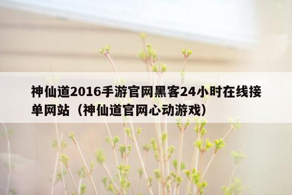 神仙道2016手游官网黑客24小时在线接单网站（神仙道官网心动游戏）