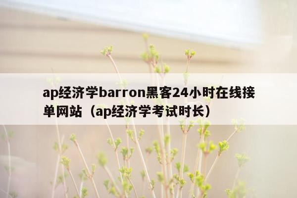 ap经济学barron黑客24小时在线接单网站（ap经济学考试时长）