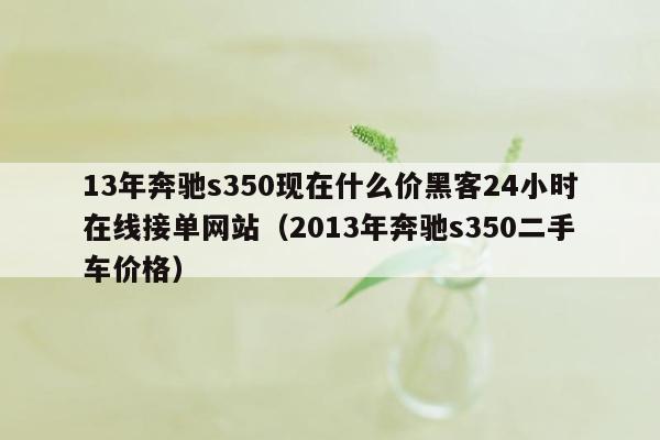 13年奔驰s350现在什么价黑客24小时在线接单网站（2013年奔驰s350二手车价格）