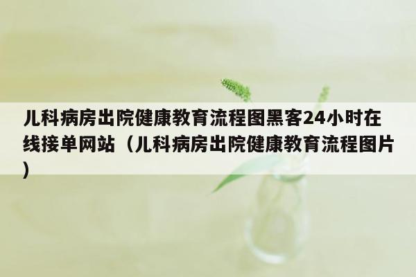 儿科病房出院健康教育流程图黑客24小时在线接单网站（儿科病房出院健康教育流程图片）