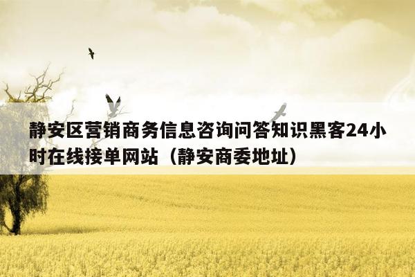 静安区营销商务信息咨询问答知识黑客24小时在线接单网站（静安商委地址）