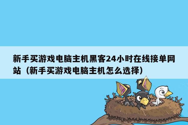 新手买游戏电脑主机黑客24小时在线接单网站（新手买游戏电脑主机怎么选择）