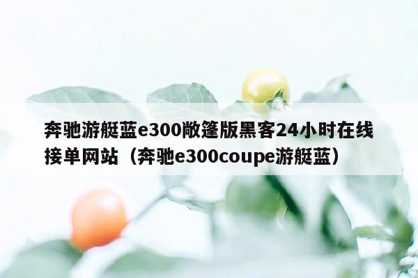 奔驰游艇蓝e300敞篷版黑客24小时在线接单网站（奔驰e300coupe游艇蓝）