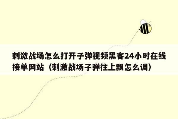 刺激战场怎么打开子弹视频黑客24小时在线接单网站（刺激战场子弹往上飘怎么调）