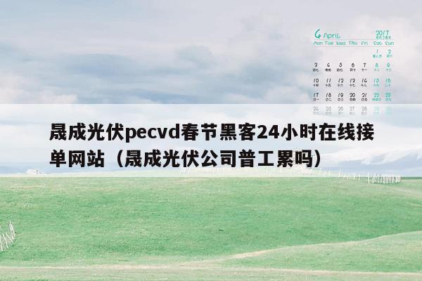 晟成光伏pecvd春节黑客24小时在线接单网站（晟成光伏公司普工累吗）