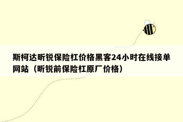 斯柯达昕锐保险杠价格黑客24小时在线接单网站（昕锐前保险杠原厂价格）