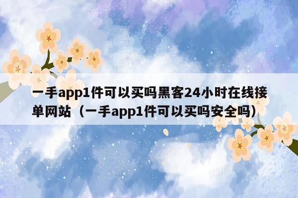 一手app1件可以买吗黑客24小时在线接单网站（一手app1件可以买吗安全吗）