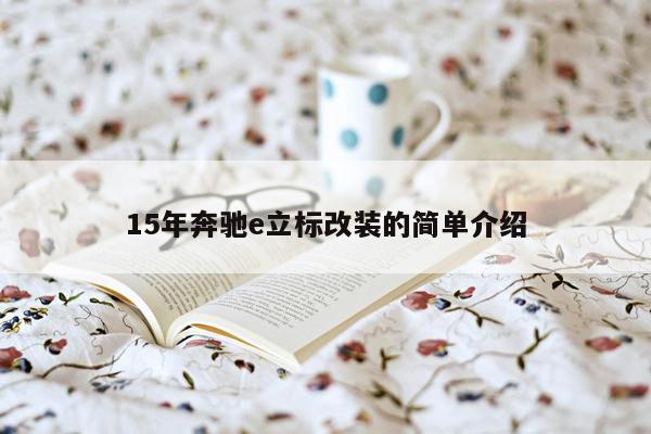 15年奔驰e立标改装的简单介绍