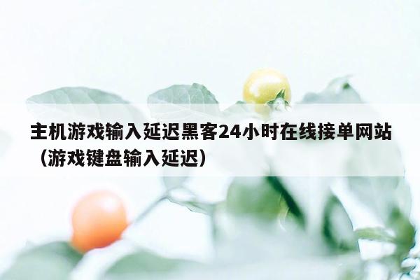 主机游戏输入延迟黑客24小时在线接单网站（游戏键盘输入延迟）