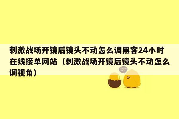 刺激战场开镜后镜头不动怎么调黑客24小时在线接单网站（刺激战场开镜后镜头不动怎么调视角）