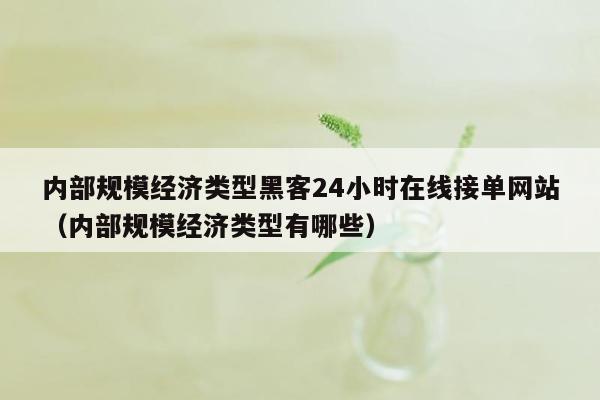 内部规模经济类型黑客24小时在线接单网站（内部规模经济类型有哪些）