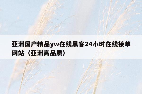 亚洲国产精品yw在线黑客24小时在线接单网站（亚洲高品质）