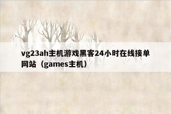 vg23ah主机游戏黑客24小时在线接单网站（games主机）