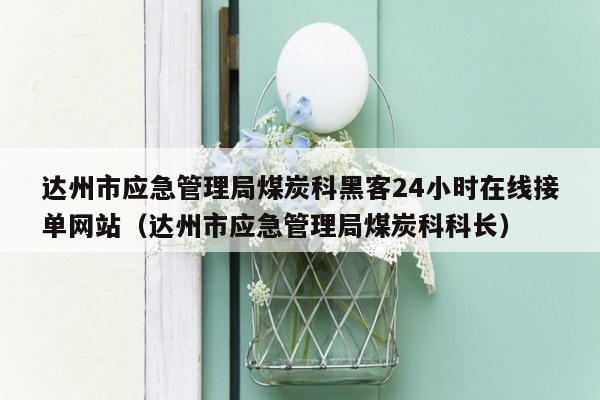 达州市应急管理局煤炭科黑客24小时在线接单网站（达州市应急管理局煤炭科科长）