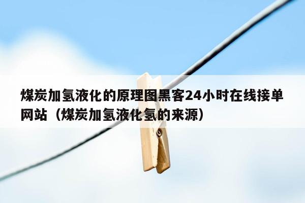 煤炭加氢液化的原理图黑客24小时在线接单网站（煤炭加氢液化氢的来源）