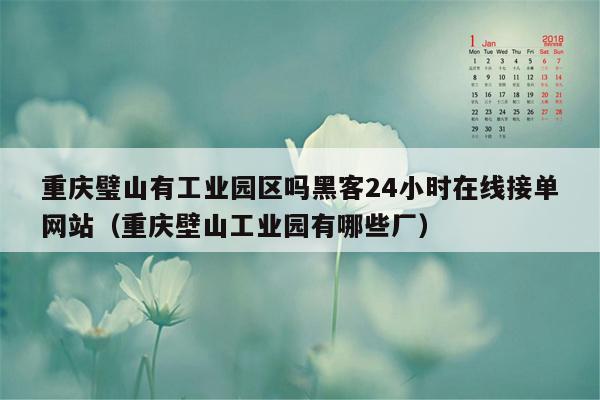 重庆璧山有工业园区吗黑客24小时在线接单网站（重庆壁山工业园有哪些厂）