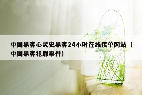 中国黑客心灵史黑客24小时在线接单网站（中国黑客犯罪事件）