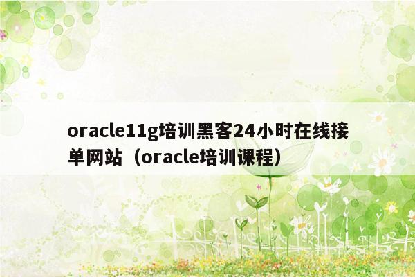 oracle11g培训黑客24小时在线接单网站（oracle培训课程）