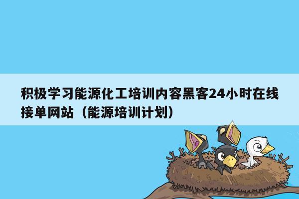 积极学习能源化工培训内容黑客24小时在线接单网站（能源培训计划）