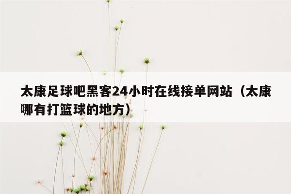 太康足球吧黑客24小时在线接单网站（太康哪有打篮球的地方）