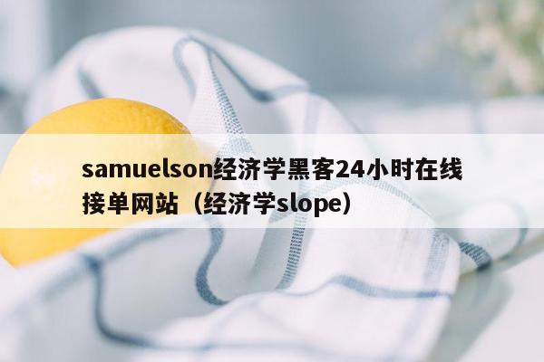 samuelson经济学黑客24小时在线接单网站（经济学slope）