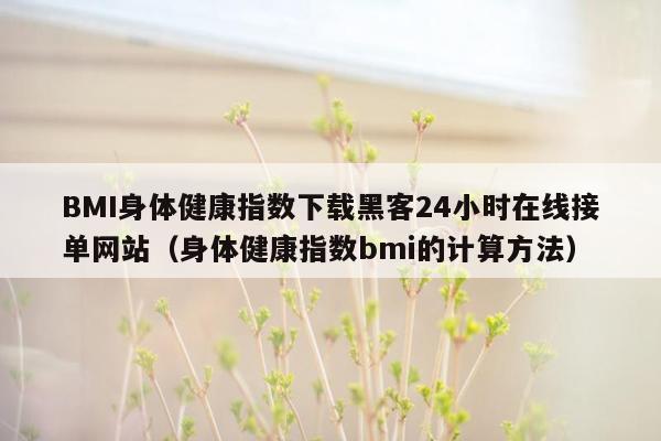 BMI身体健康指数下载黑客24小时在线接单网站（身体健康指数bmi的计算方法）