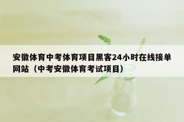 安徽体育中考体育项目黑客24小时在线接单网站（中考安徽体育考试项目）