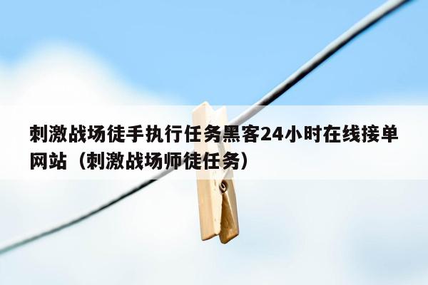 刺激战场徒手执行任务黑客24小时在线接单网站（刺激战场师徒任务）