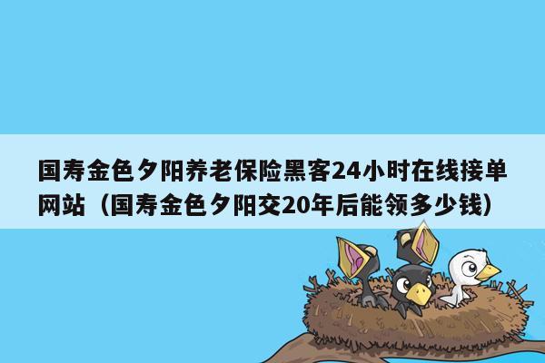 国寿金色夕阳养老保险黑客24小时在线接单网站（国寿金色夕阳交20年后能领多少钱）