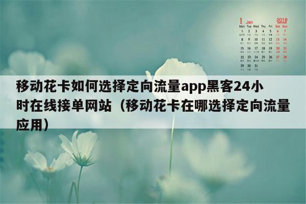 移动花卡如何选择定向流量app黑客24小时在线接单网站（移动花卡在哪选择定向流量应用）