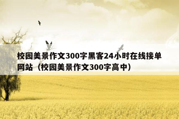 校园美景作文300字黑客24小时在线接单网站（校园美景作文300字高中）