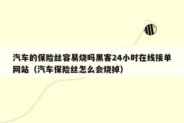 汽车的保险丝容易烧吗黑客24小时在线接单网站（汽车保险丝怎么会烧掉）