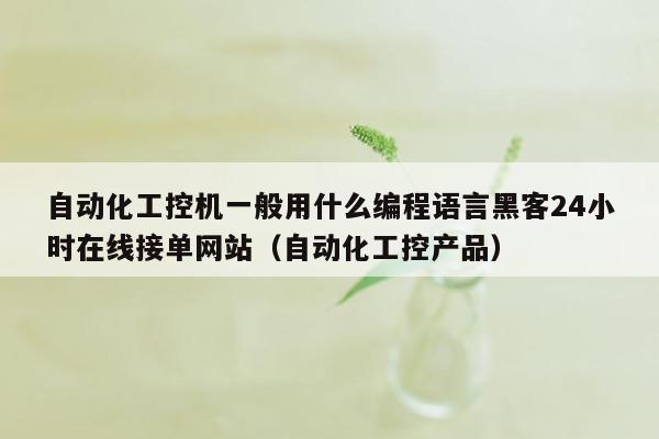 自动化工控机一般用什么编程语言黑客24小时在线接单网站（自动化工控产品）